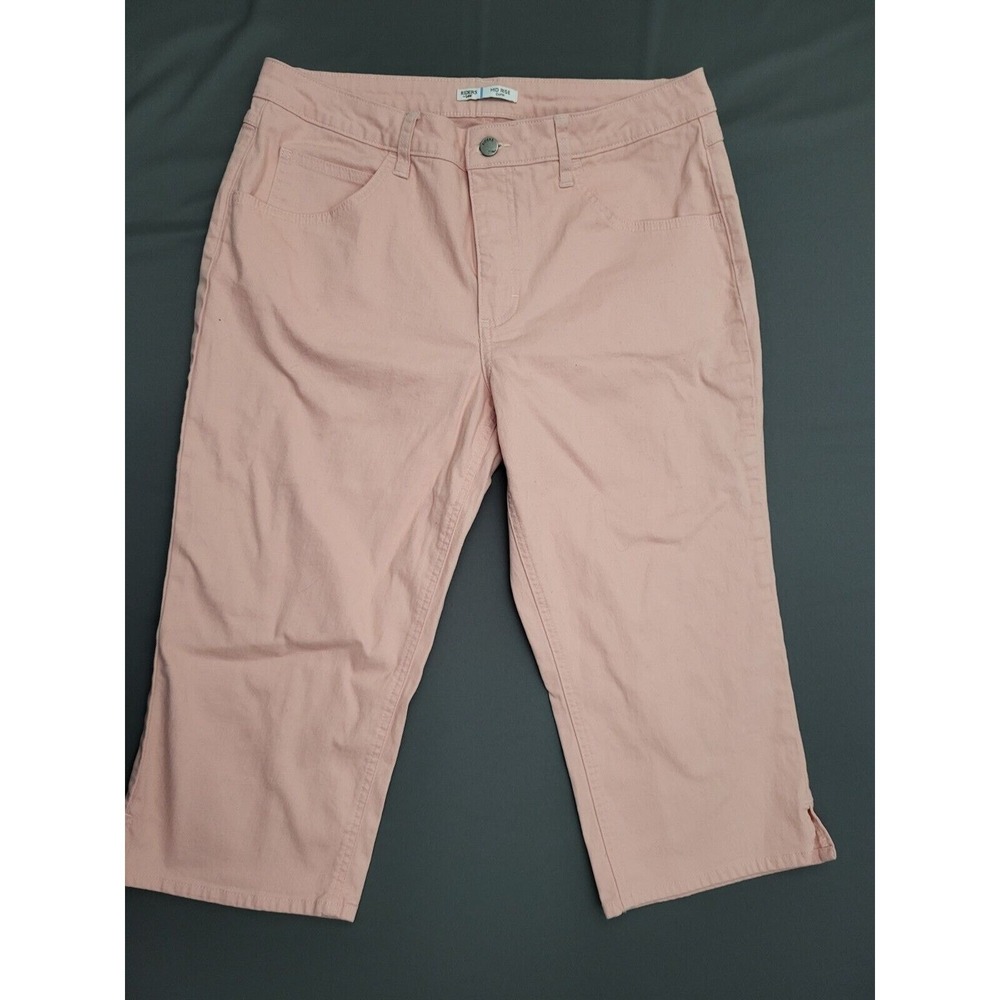 Riders by Lee Womens Mid Rise Capri Pants Pink Size 12M Stretch Cropped Denim